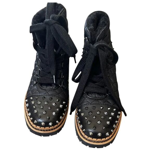 Sam Edelman Bren Quilted Studded Fashion Boots - Picture 1 of 4